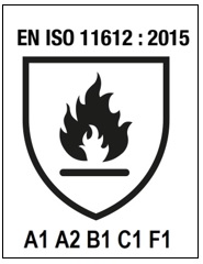 EN ISO 11612 : 2015 A1 A2 B1 C1 F1